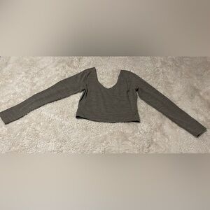 Lululemon Align Top Heathered Rover Long Sleeve Crop Shirt Nulu 10 Buttery Soft